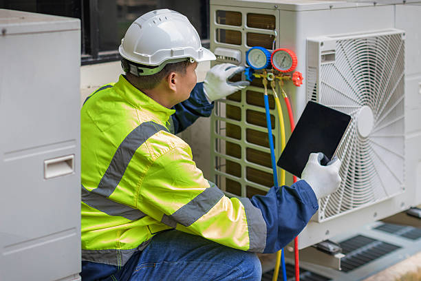 Professional Heat Pump Repair technician working in Monticello, WI